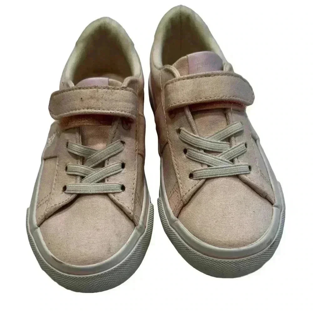 Polo Ralph Lauren Toddler Girls Sneakers Size 9 Pink & White